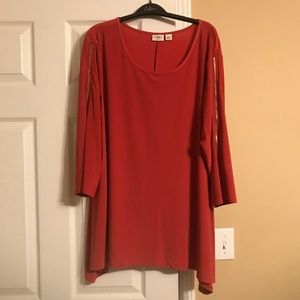 Fall Rust Too w/zipper Detail on Sleeves